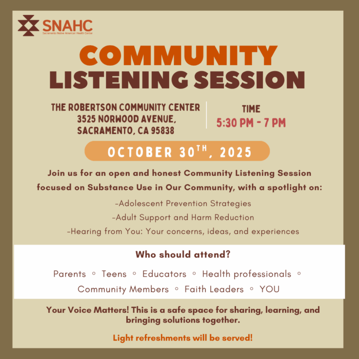 Community Listening Session - Sacramento Native American Health Center